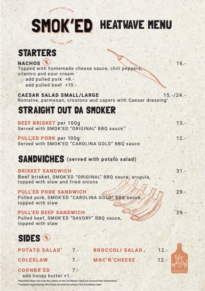 SMOK'ED HEAT WAVE MENU